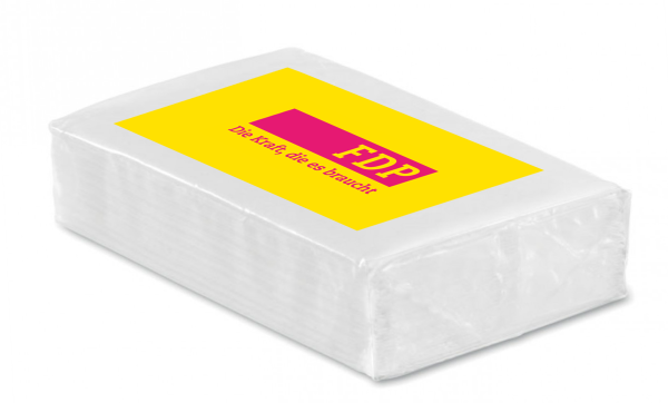 Papiertaschentücher mit Kampagnenlogo (50 Stk.)